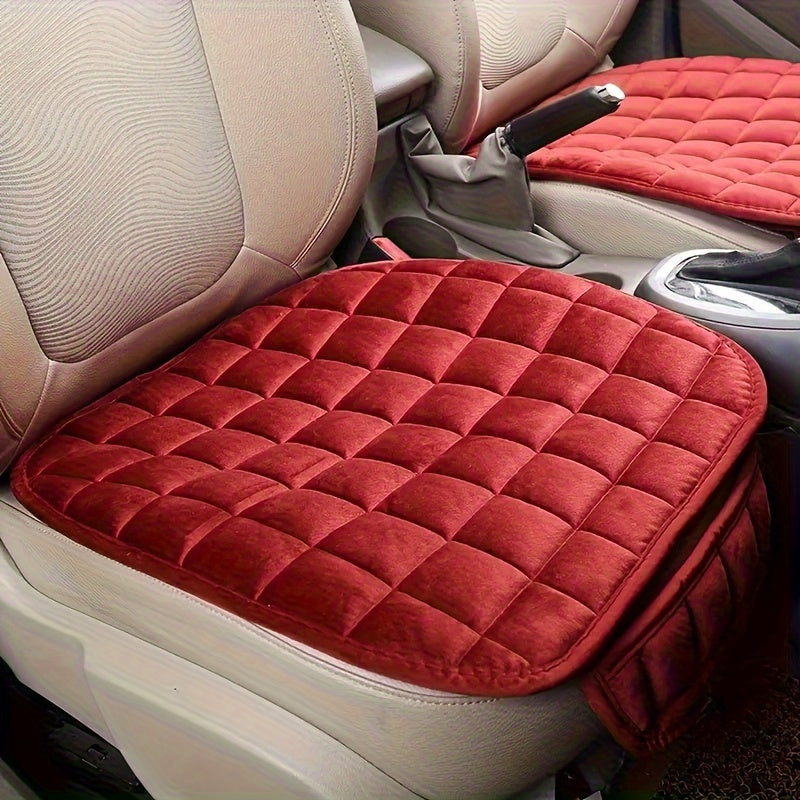 Cozy and breathable car seat cover with anti-slip, lightweight design for all-weather protection. Hand washable.