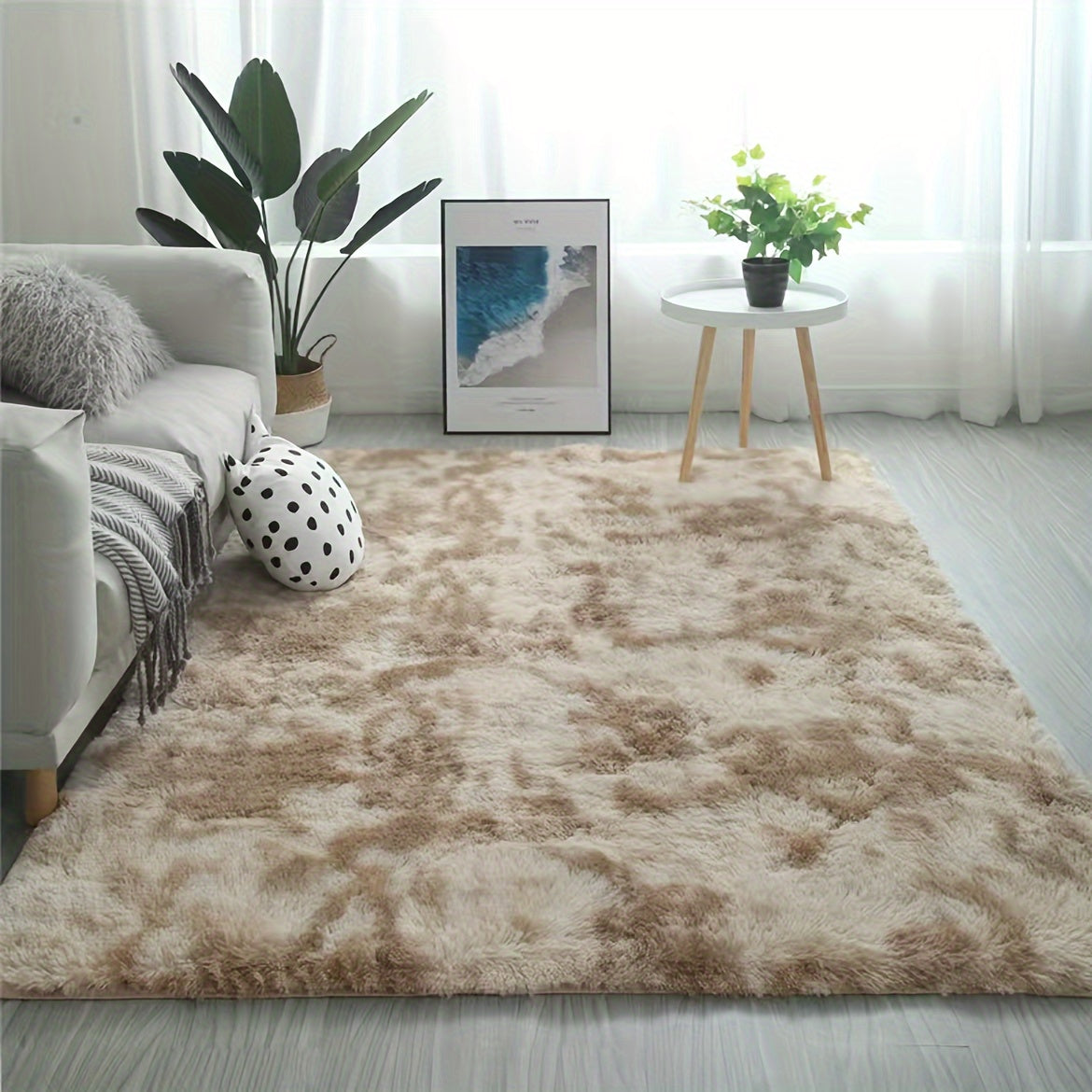 Plush and Cozy 4.01cm Thick Anti-Slip Tassel Shaggy Carpet with High Density for Bedroom, Entryway, or Hallway