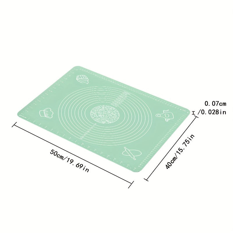 Silicone Pastry Mat - Non-Stick Baking Mat for Bread, Candy, Cookies and More! Kitchen Tools and Accessories for Home Baking.