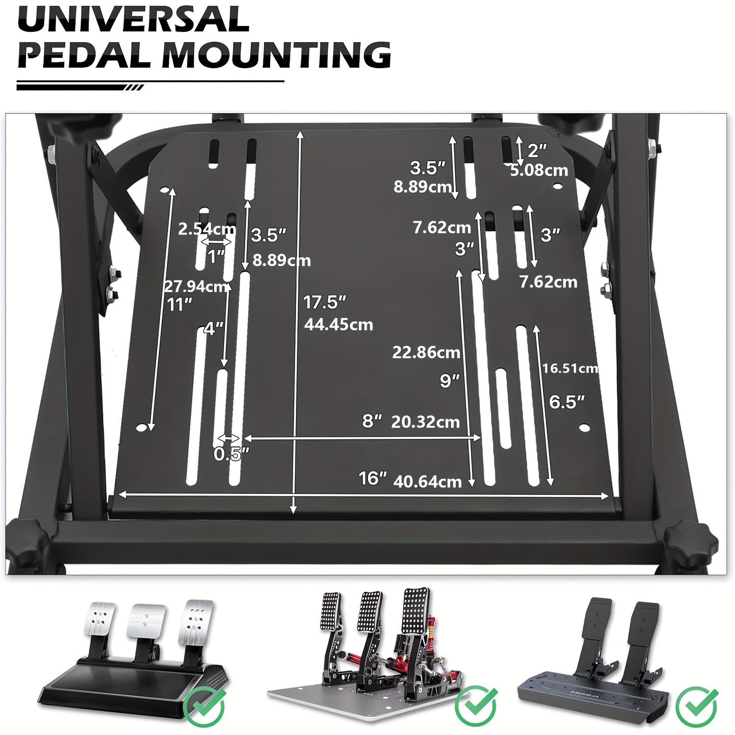 1pc Racing Simulator Cockpit with TV Mount, Metal Construction, Compatible with Logitech and Thrustmaster, for Xbox One, PlayStation, PC - No battery needed.