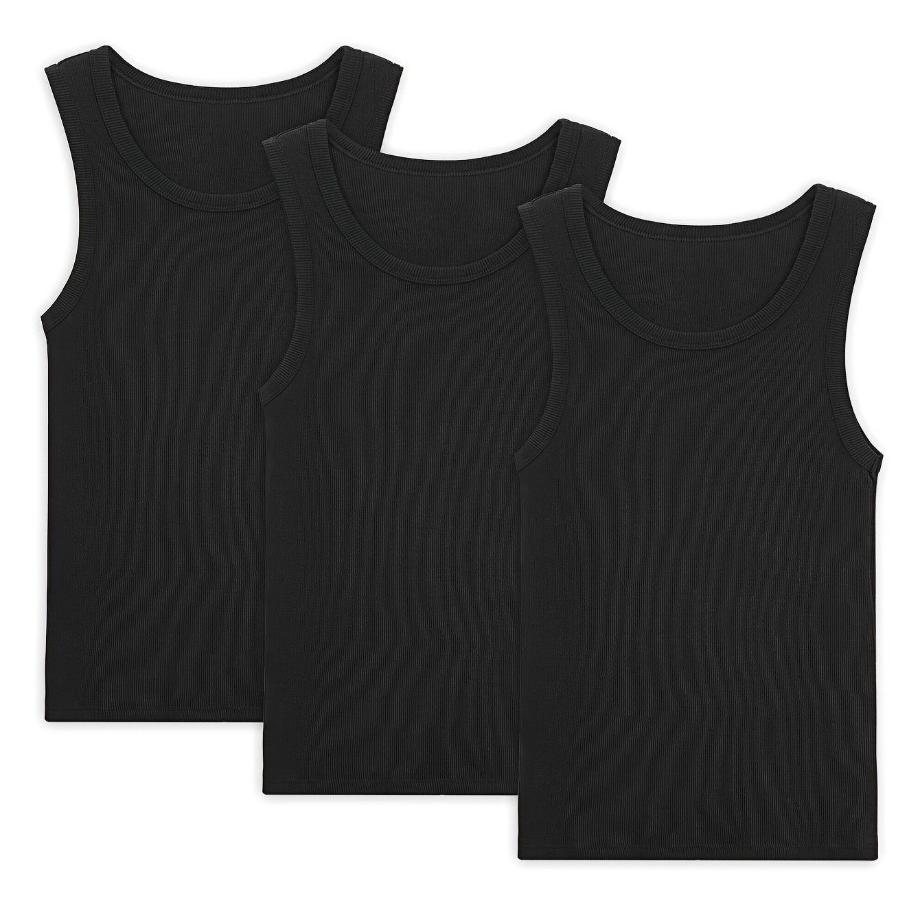 3 pieces of men's cotton tank vests for sports, comfortable clothing