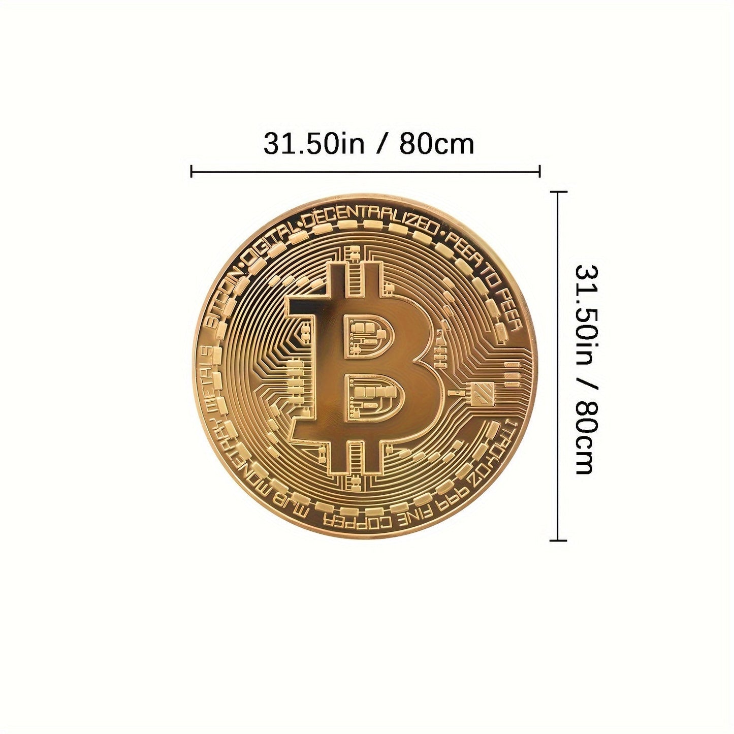 Get yourself the 1pc Bitcoin Pattern Round Rug for a touch of luck and wealth in your home decor! This decorative rug is perfect for your bedroom or living room, and is ideal for holiday parties. It is stain resistant and dustproof, making it easy to