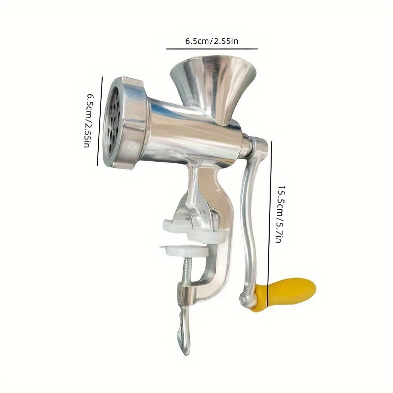 Household manual meat grinder with hand crank for making homemade sausage, chopping, grinding, stirring, and cutting. Perfect kitchen essential gadget for back-to-school accessories.