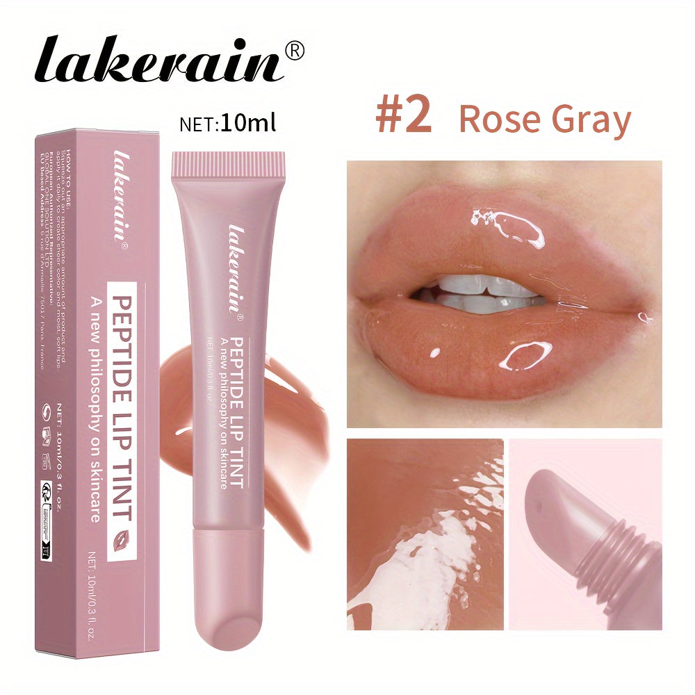 Lakerain Peptide Lip Tint - Tinted Lip Oil - Hydrating Formulas, 4 Colours