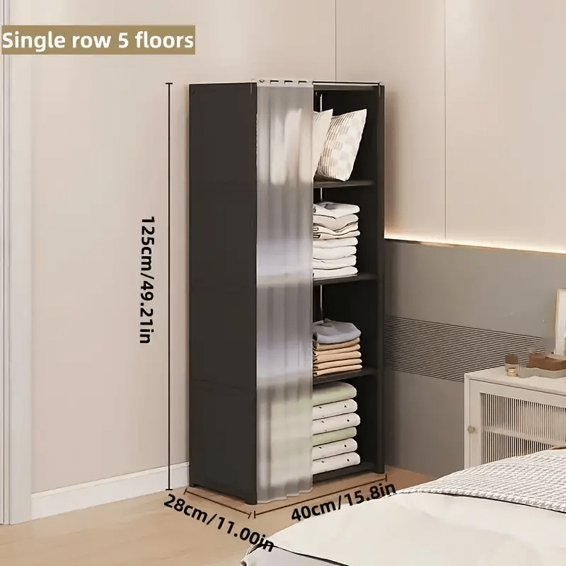 Versatile Metal Storage Shelf with Waterproof Finish, Sleek Modern Design, Simple Assembly, Dust-Resistant, Perfect for Organizing Books, Clothing, and Shoes in Homes, Offices, Classrooms, Dorms, and Rentals - Ideal as a Wardrobe Organizer or Under-Bed