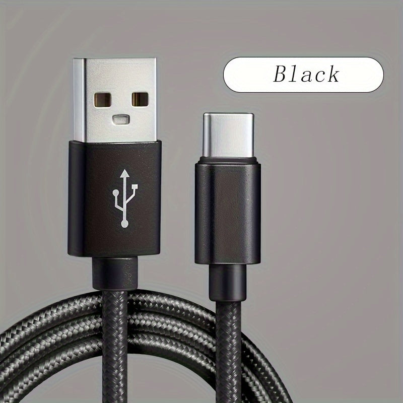 Fast-charging USB C cable for Samsung, Redmi, and OnePlus, ideal for travel and office use.