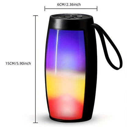 RGB Light BT5.0 Speaker Subwoofer with TWS Pairing, Portable and Wireless with Large Memory, TF Card/AUX/USB support. Includes Colorful Ambient Light and 360° HD Surround Sound, perfect for