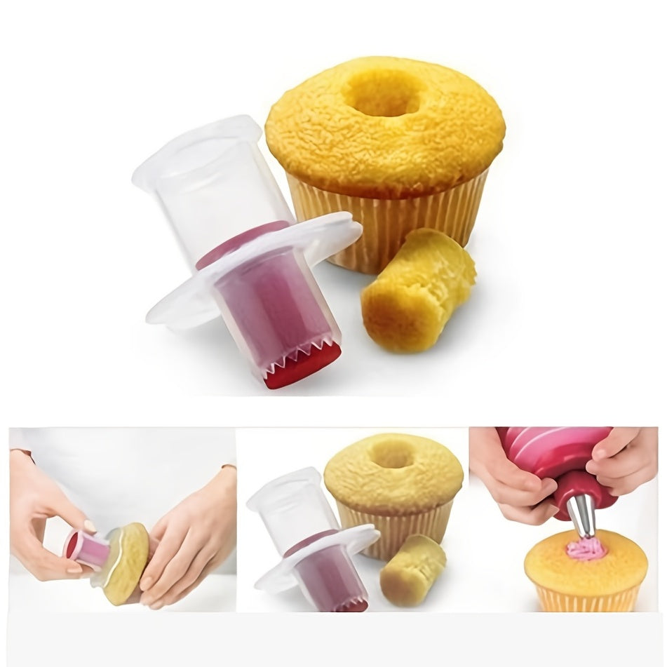 Set of 1, 2, or 5 Cupcake Corers and Fillers, Reusable Tool for Filling Cupcakes, Ideal for Baking Cakes, Essential Kitchen Supplies