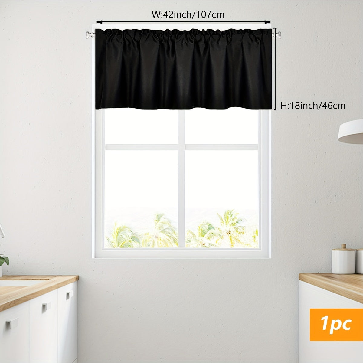 Add a touch of elegance to your kitchen or living room with this stylish, solid color blackout curtain. The rod pocket design makes it easy to hang, while the simple modern style adds a chic flair to any space. Perfect for adding some privacy to your