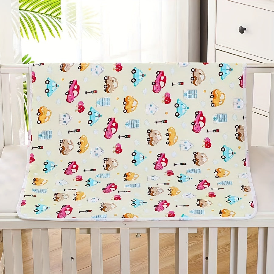 Baby Waterproof Diaper Changing Mat - 90cm x 70cm - Soft, Reusable, Washable - Urine Absorbent - Nappy Changing Pad - Boys