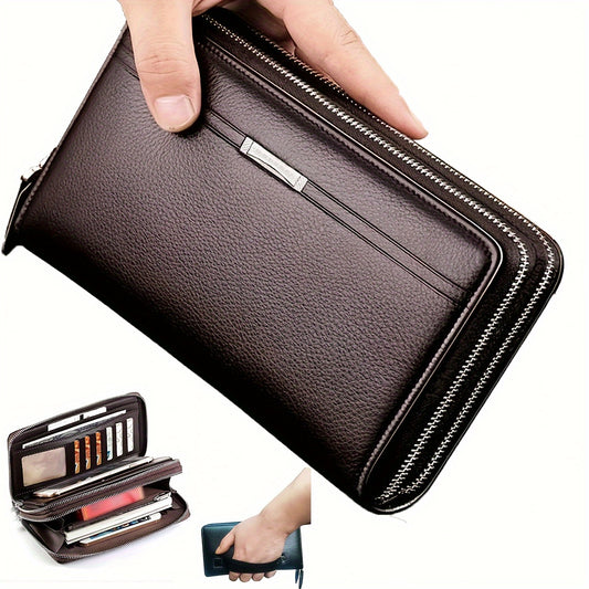 Long wallet for men, large clutch bag, mobile phone bag - ideal gift.