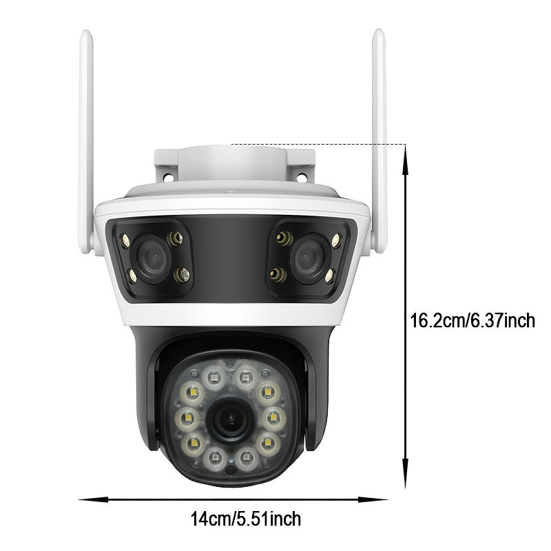 Upgrade your home security with the Dual Pack 1080P HD Rotating Security Camera System. This system features Night Vision, 2-Way Audio, Motion Detection, PTZ Technology, Cloud & Local Storage, and is Compatible with Smartphones. Easily powered with USB