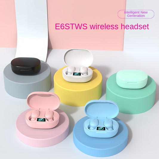 E6s Mini Wireless TWS Earbuds: High-Fidelity Stereo Sound, Wireless Sports & Gaming Headphones, Ideal Holiday Gift for Men and Women