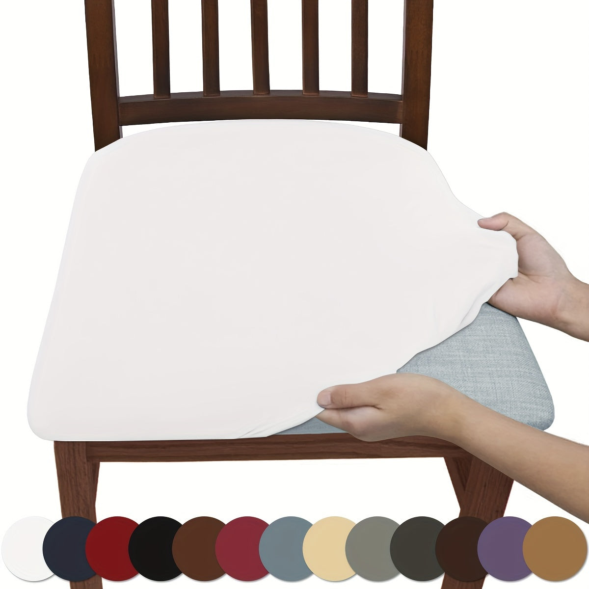 Solid color frosted chair stool cover, soft and elastic, dustproof and dirt resistant. Suitable for living room chairs.