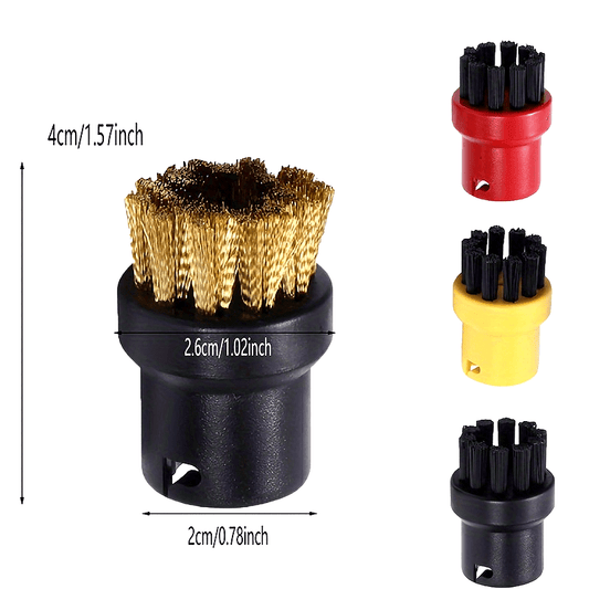 Durable Plastic & Copper Brush Set, Fits SC1 to CTK10 Models, Ideal for Kitchen & Bathroom Dust Removal, with Multi-Color Steam Cleaner, 26mm