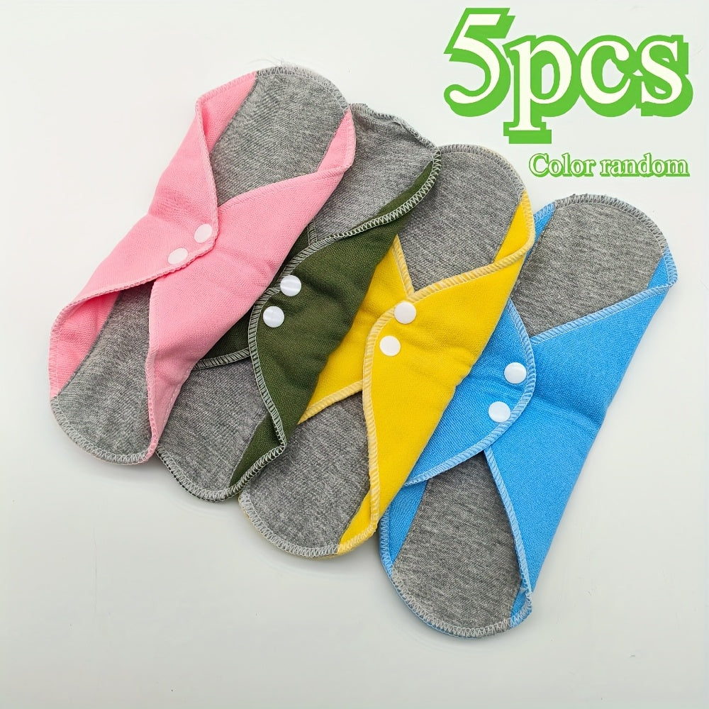 5 washable, leak-proof night sanitary napkins for adults with large capacity and multifunctional uses.