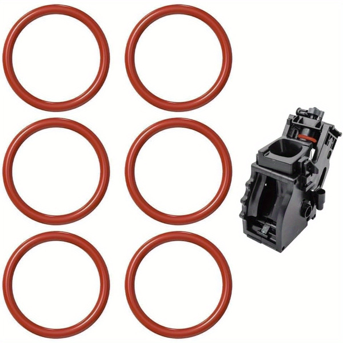 Silicone O-Rings Set of 6 for Coffee Machines - Food Grade Seals Compatible with Saeco, Bosch, and Gaggia - Replacement Parts