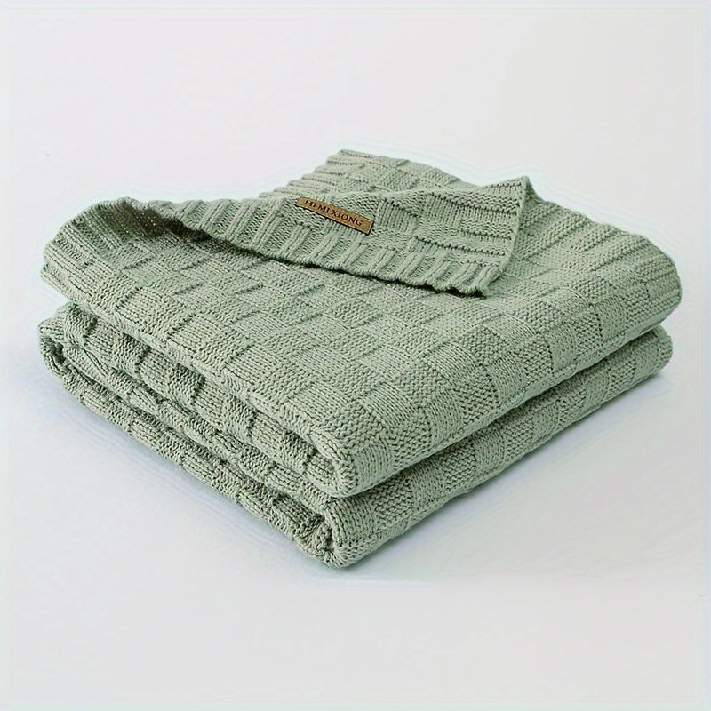 Soft Knit Throw Blanket for Kids - Cozy and Easy to Care for, Ideal for Fall & Winter - Comes in Sky Blue, Mint Green, White, Pink