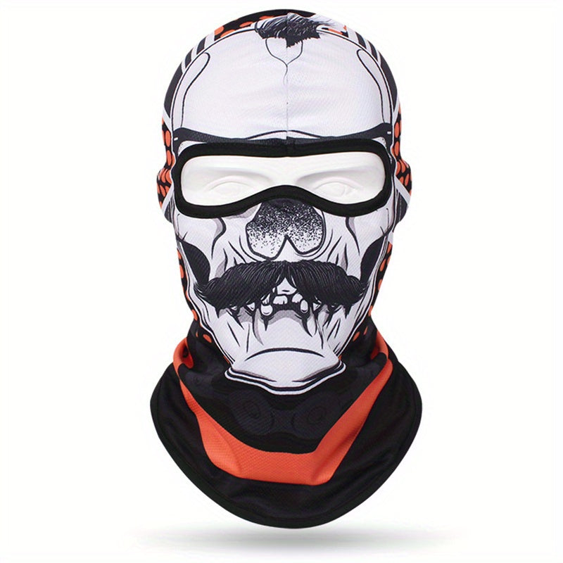 Full Face 3D Anime Skull Balaclava Ski Mask for Hip Hop Style, Suitable for both Men and Women, Perfect for Cycling, Motorcycle Riding, Skiing and Outdoor Sports