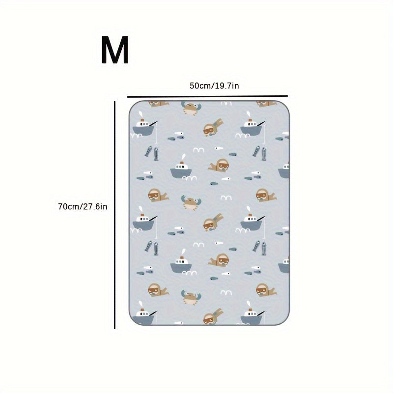 This adorable waterproof diaper changing mat features a charming pattern. It also doubles as an absorbent urine mat and changing pad. This soft, reusable washable mattress pad makes a great Halloween, Thanksgiving, or Christmas gift.