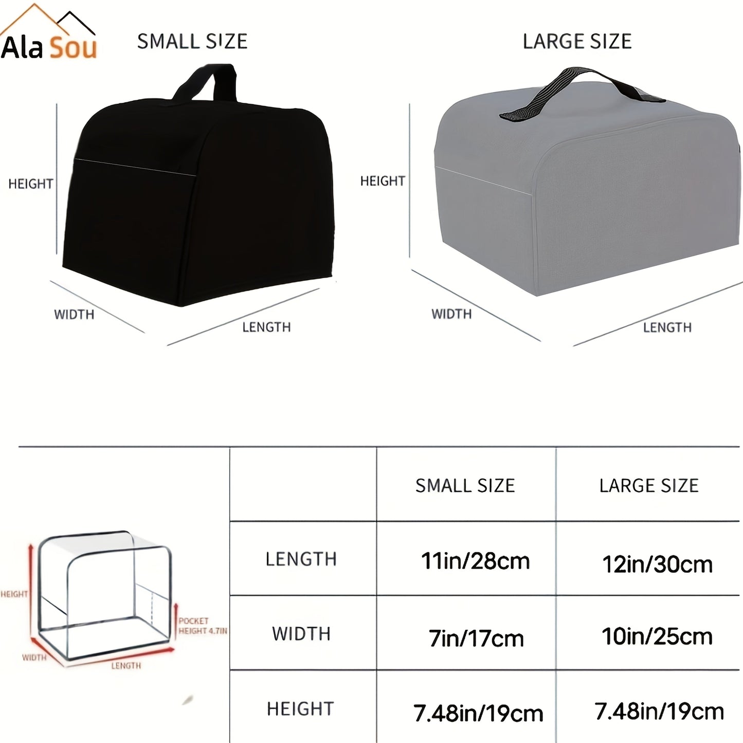 Introducing the Alasou 1Pack Bread Machine Cover, a durable protective cover designed to shield your bread machine from dust. Crafted with heavy-duty, dust-resistant material, this cover is suitable for a variety of bread machine models. Perfect for use