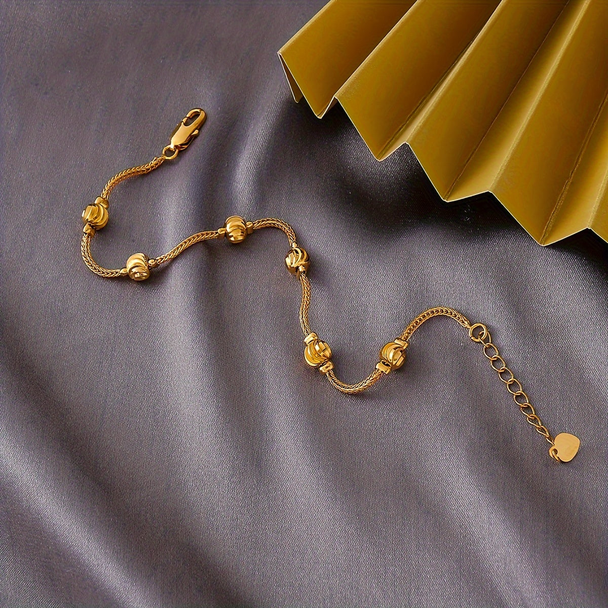 Beautiful 24K Gold-Plated Copper Bracelet for Ladies - Timeless Court Design, Ideal for Everyday or Special Occasions