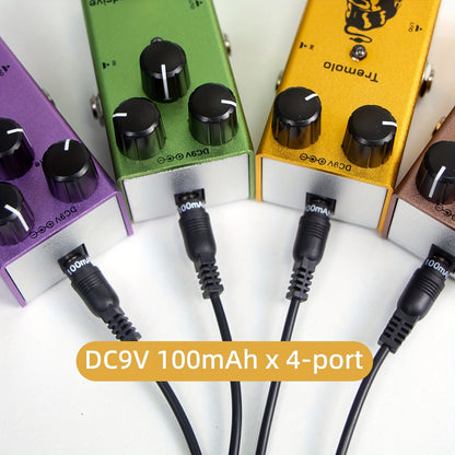 Yangi gitara pedali quvvat manbai, 8 chiqish va 9V DC chiqishi uchun USB ulanishi bilan.