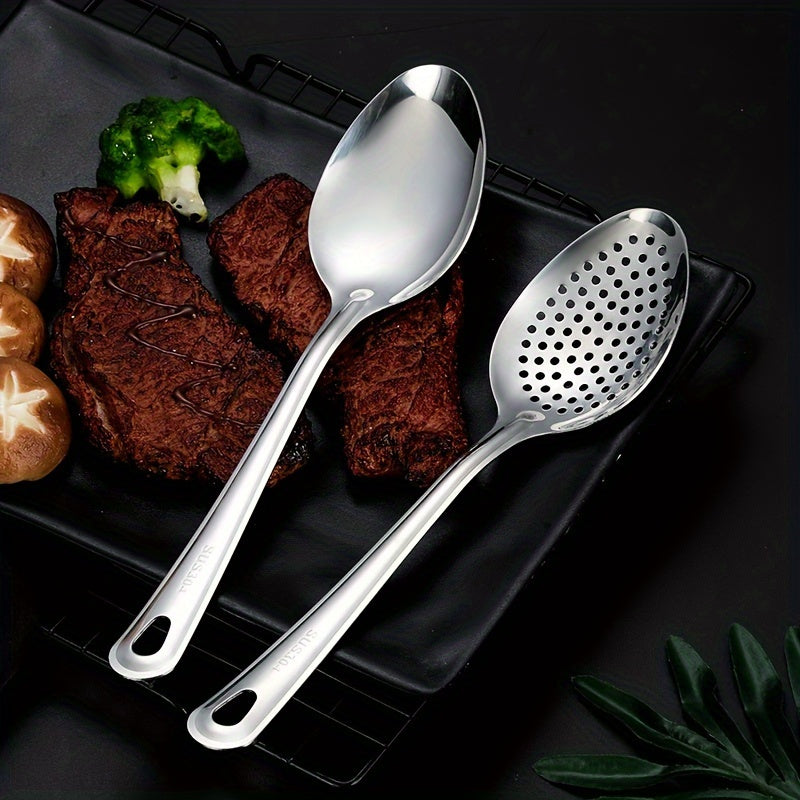 Premium stainless steel soup ladle for restaurant, buffet, and catering.