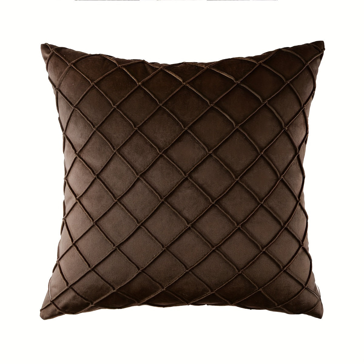 Modern Argyle Throw Pillow Case made of polyester velvet for soft, comfortable home, office, living room, and sofa décor (Pillow core not included).