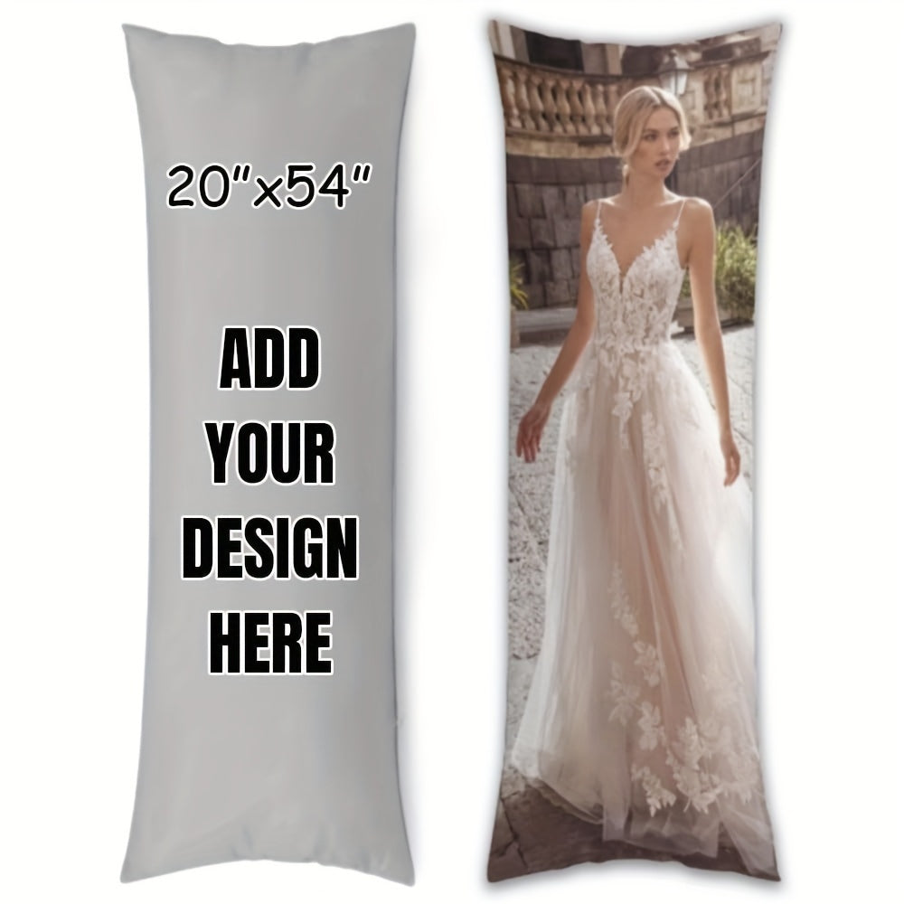 Customize Your Plush Body Pillowcase - Double-Sided Photo Design, Cozy Cover for Loved Ones, 20x54 Inches