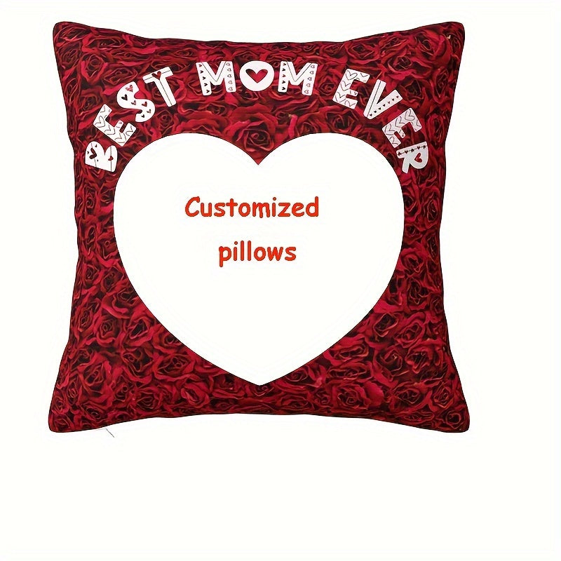 Customize a 45.72×45.72cm decorative short plush pillow cover as the perfect Mother's Day gift for Mom or Grandma. Personalize with a photo for a truly special present for the women in your life.