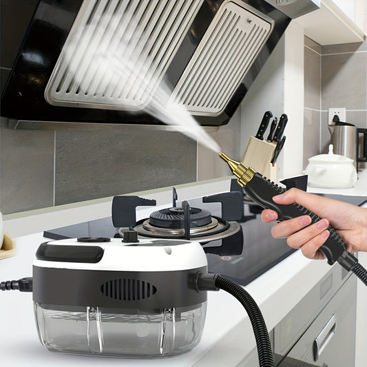 Steam cleaner for kitchen, bathroom, and range hood cleaning at high temperatures.