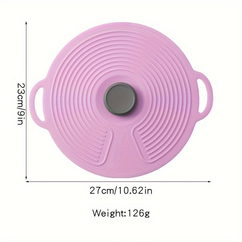 Kitchen Accessory: Silicone Pot Lid with Boil-Over Protection and Multipurpose Cooking Cover, Made of PET Material, Dustproof Gadget for Various Cookware Sizes