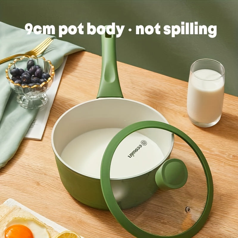 Ceramic Milk Pot by Ecowin - Non-Stick Coating, Safe for Dishwasher, Suitable for Use on All Stovetops