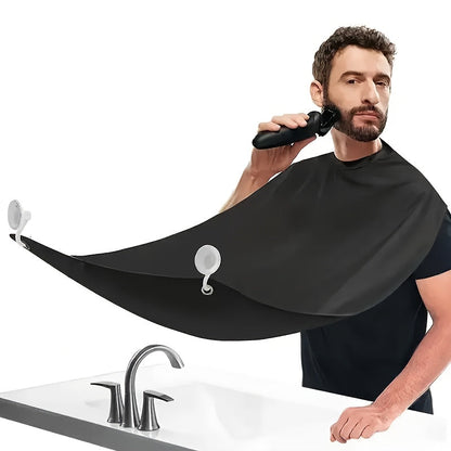 The Men's Grooming Apron is perfect for beard trimming, professional haircutting, and shaving. Made from durable and easy-to-clean polyester non-woven fabric, it is chemical-free and ideal for home bathroom beauty routines. This apron is suitable for