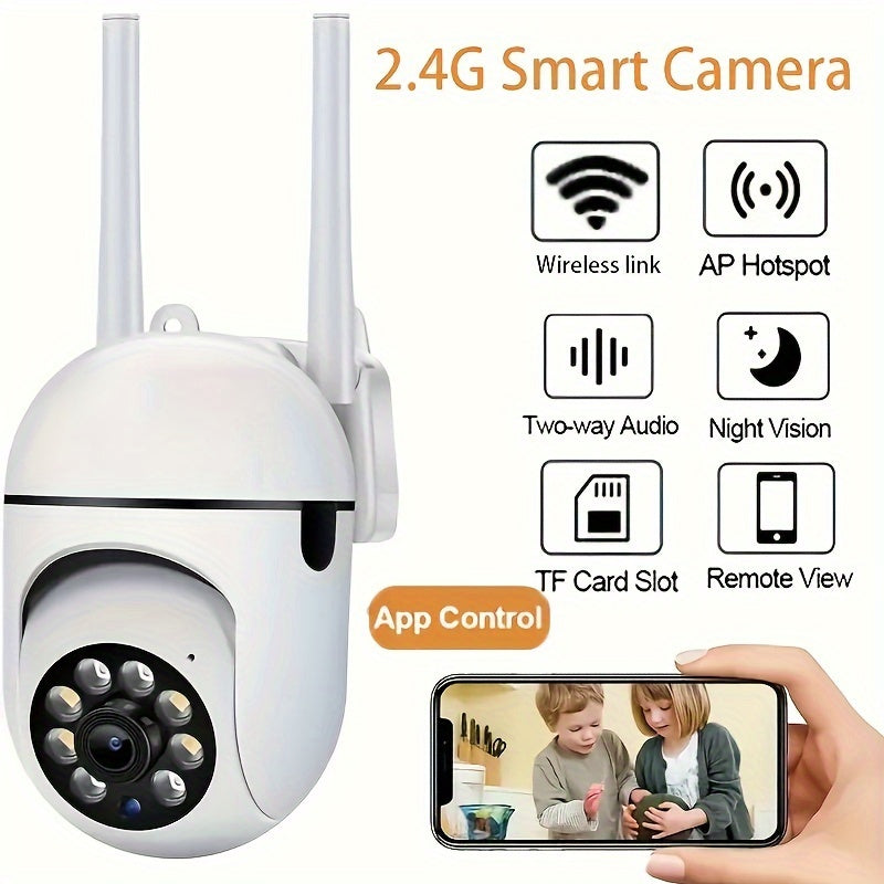 WiFi Home Security Camera with High Definition Video - Wireless Connection, Full-Color Night Vision, Two-Way Audio, Motion Detection for Protecting Youngsters, Elderly & Pets - Ideal Holiday Gift for Christmas or Thanksgiving