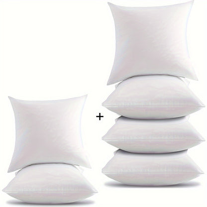 Waterproof pillow cushions with soft polyester microfiber, suitable for outdoor use. Durable, plump, and machine washable with zip closure. Available in 18x18 and 50.8x50.8 cm sizes.