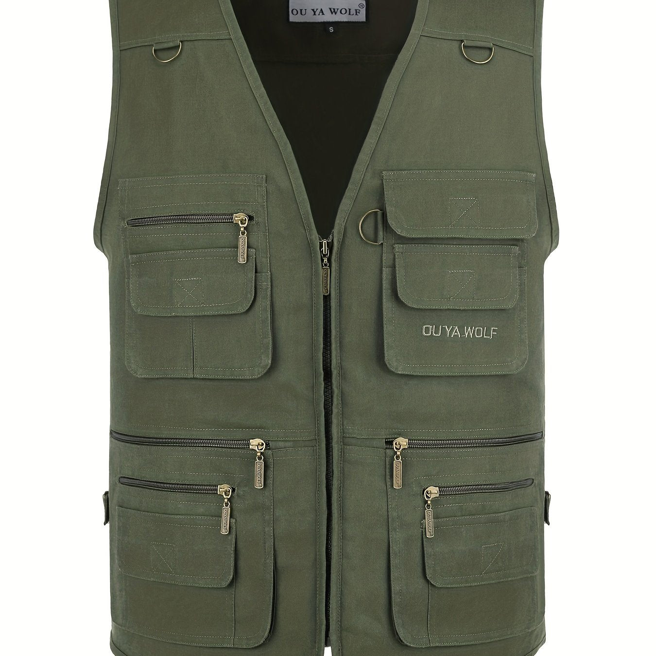 Men's Casual Zip Up Cargo Vest for Spring/Summer Outdoor Activities