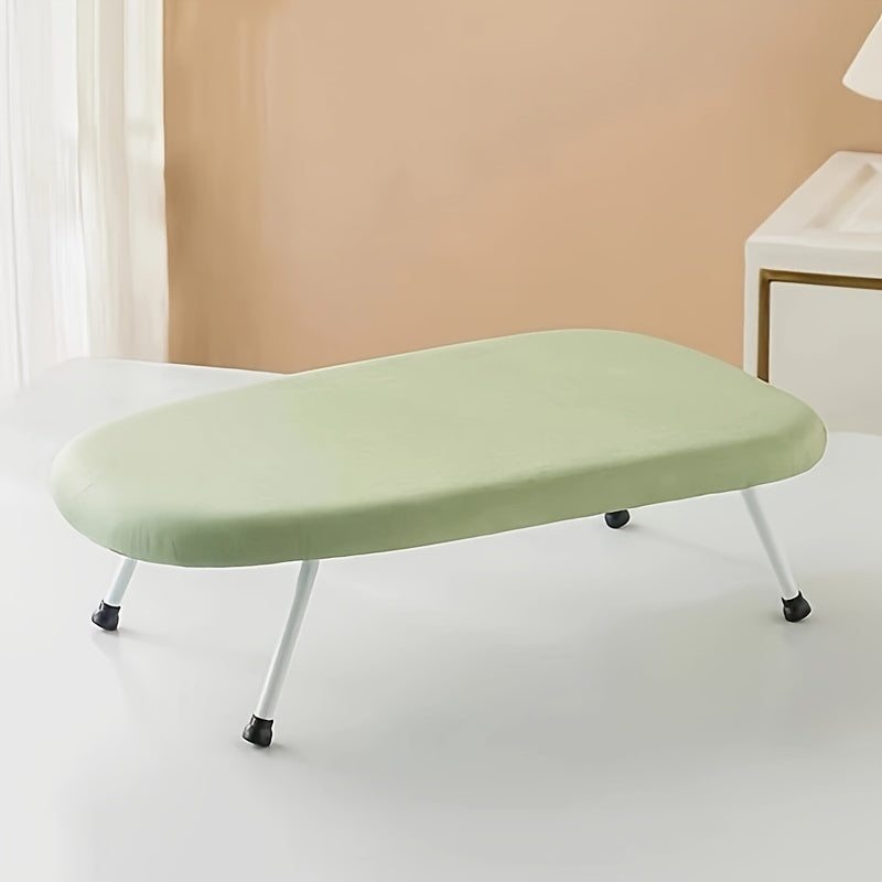 Durable Plastic and Stainless Steel Construction - Portable Tabletop Ironing Board with Floral Cover, Compact and Space-Saving Design, Convenient Storage