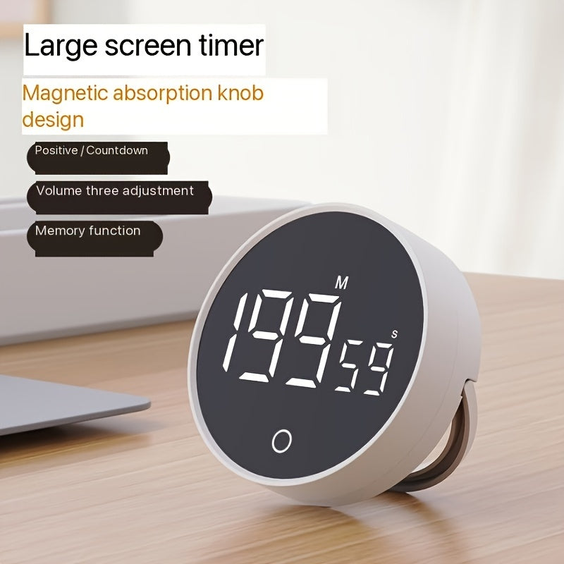 Rotating Kitchen Timer - 1 Piece, Silent Desktop Design with 200 Minutes Capability, Multi-Functional Plastic Time Manager and Reminder for Household Use (Batteries Not Included) - Perfect Kitchen Accessory