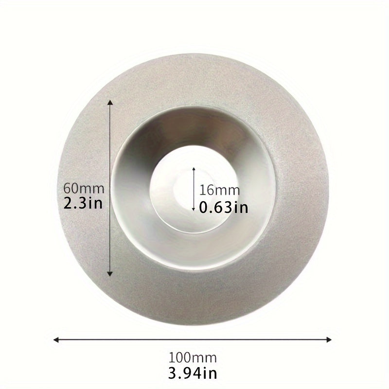 100mm Diamond Grinding Wheel Attachment for Rotary Tools, Manual Sharpening Utility without Electricity or Battery