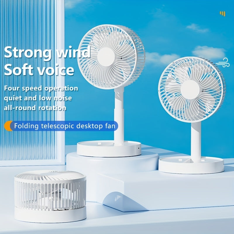 Stay cool this summer with the 1pc Kasydoff Portable Fan. This quiet and mini USB fan is perfect for use at home or in the office. Its foldable design and handle make it easy to store and transport. Enjoy a refreshing breeze wherever you go with this