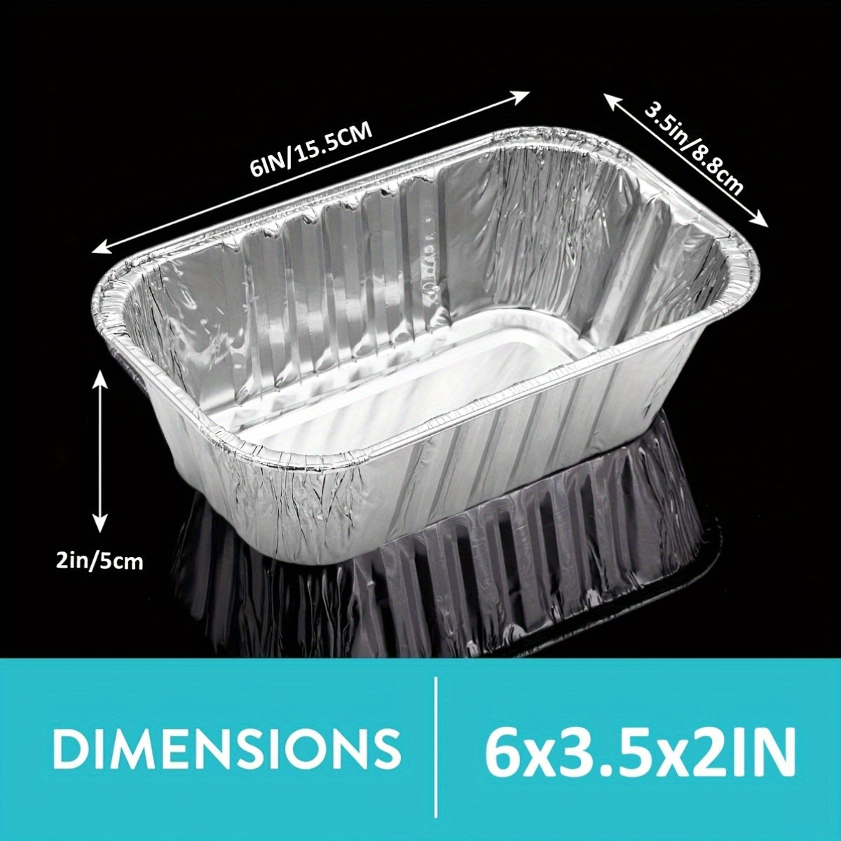 Pack of 35 453.59g Mini Loaf Pans made of Aluminum Foil - Small Bread Tins that are Disposable & Recyclable, Ideal for Baking 15.24cm x 8.89cm x 5.08cm loaves - Provides Even Heating for Perfect Browning