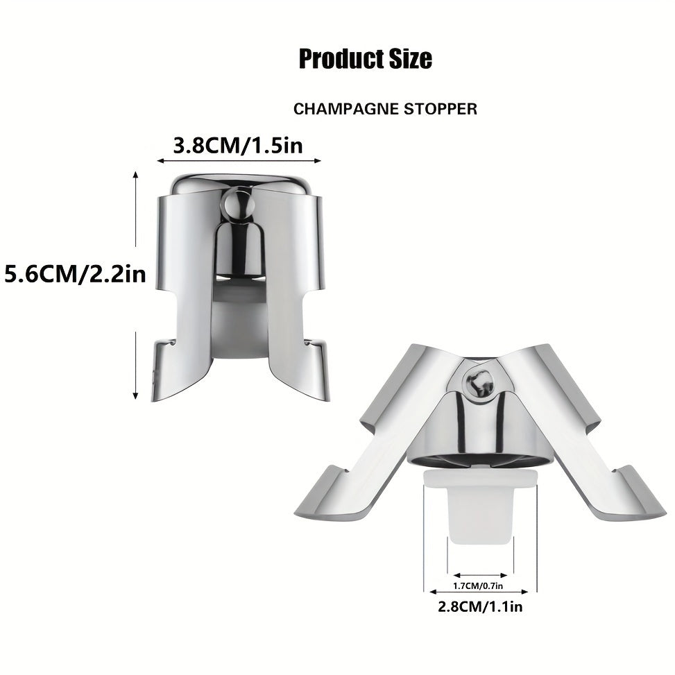 Food-grade silicone champagne preserver keeps sparkling wine fresh and prevents leakage. Ideal for champagne, cava, prosecco.