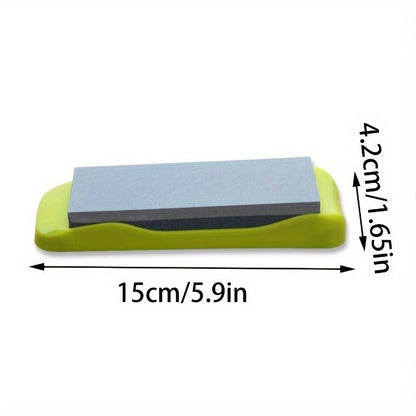 1pc Double-Sided Diamond Sharpening Stone with High Hardness, Non-Slip Base for Safe Sharpening. Ideal for Home Kitchen, Dining Car, and Industrial Grinding & Polishing.