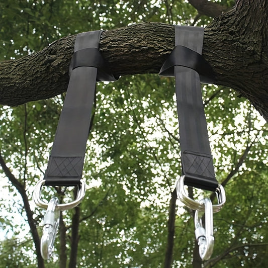 Tree Swing Sling Set with Safety Locking Buckle and Carrying Pouch, Fits All Swing Types