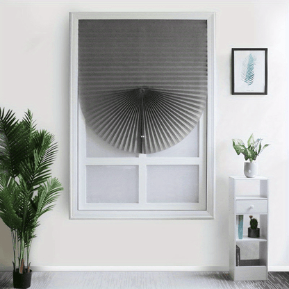 Elegant Pleated Curtains for Bedroom, Office, and Living Room - Non-Woven Fabric Provides Semi-Shading and Privacy - Stylish Home Decor