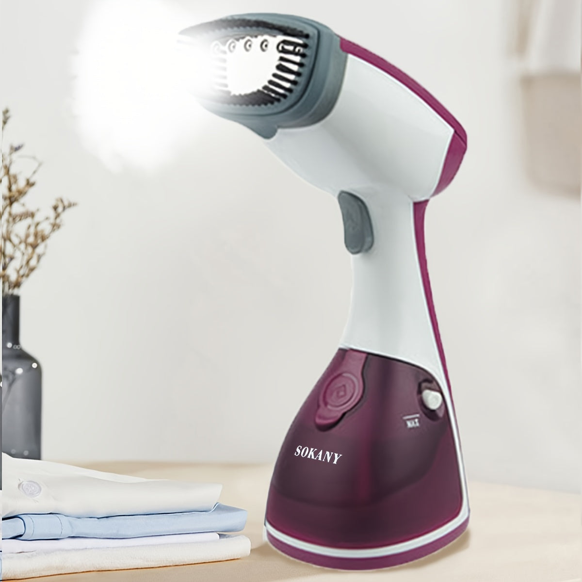 Portable Fabric Steamer with Detachable Water Tank, Quick Wrinkle Removal, Ideal for Travel and Home Use - Handheld Steam Iron with Mini Electric Iron for Simple Operation and Deep Penetration