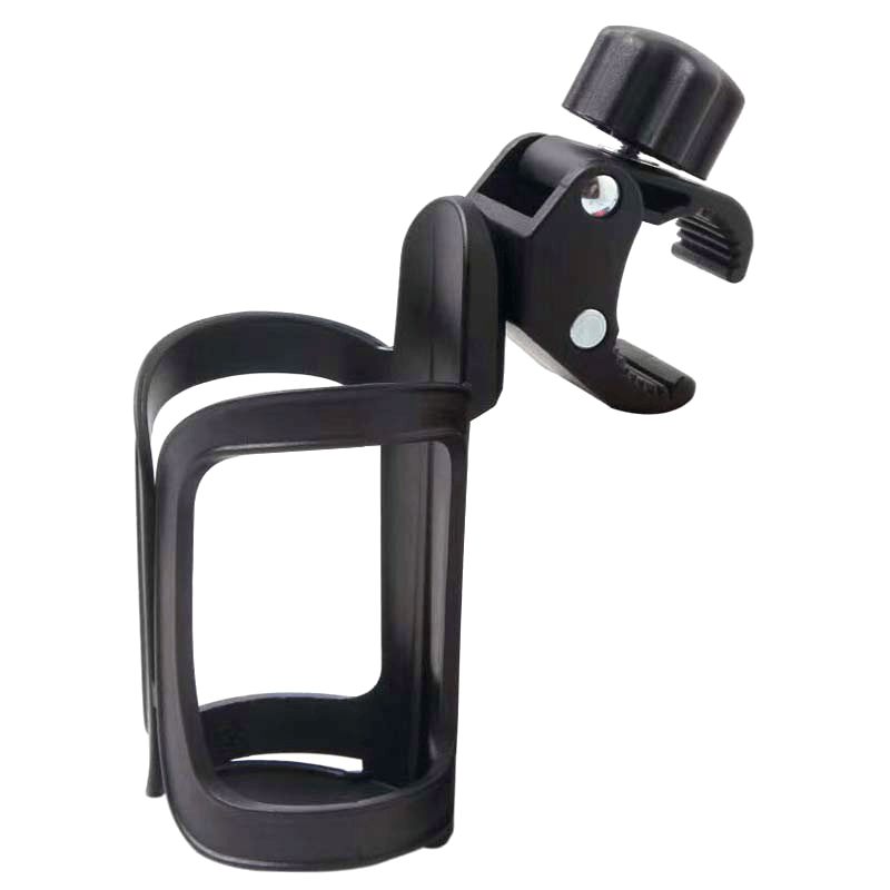 Convenient 360 Degree Cup Holder for Water Bottles, Adjustable Bike / Wheelchair / Walker / Treadmill Cup Holder with Anti-Slip Pads