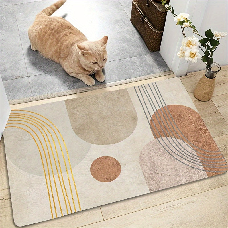 Sumptuous Anti-Slip Door Mat - Highly Absorbent, Plush Polyester Rug for Bathroom, Bedroom, Living Room & Entryway - Easy to Clean in Washing Machine.